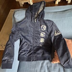 Hysteric Glamour Vintage Japan light Hooded Jacket with Patches men’s small